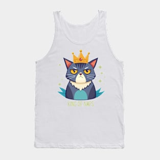 Grumpy King of Naps Cat Tank Top